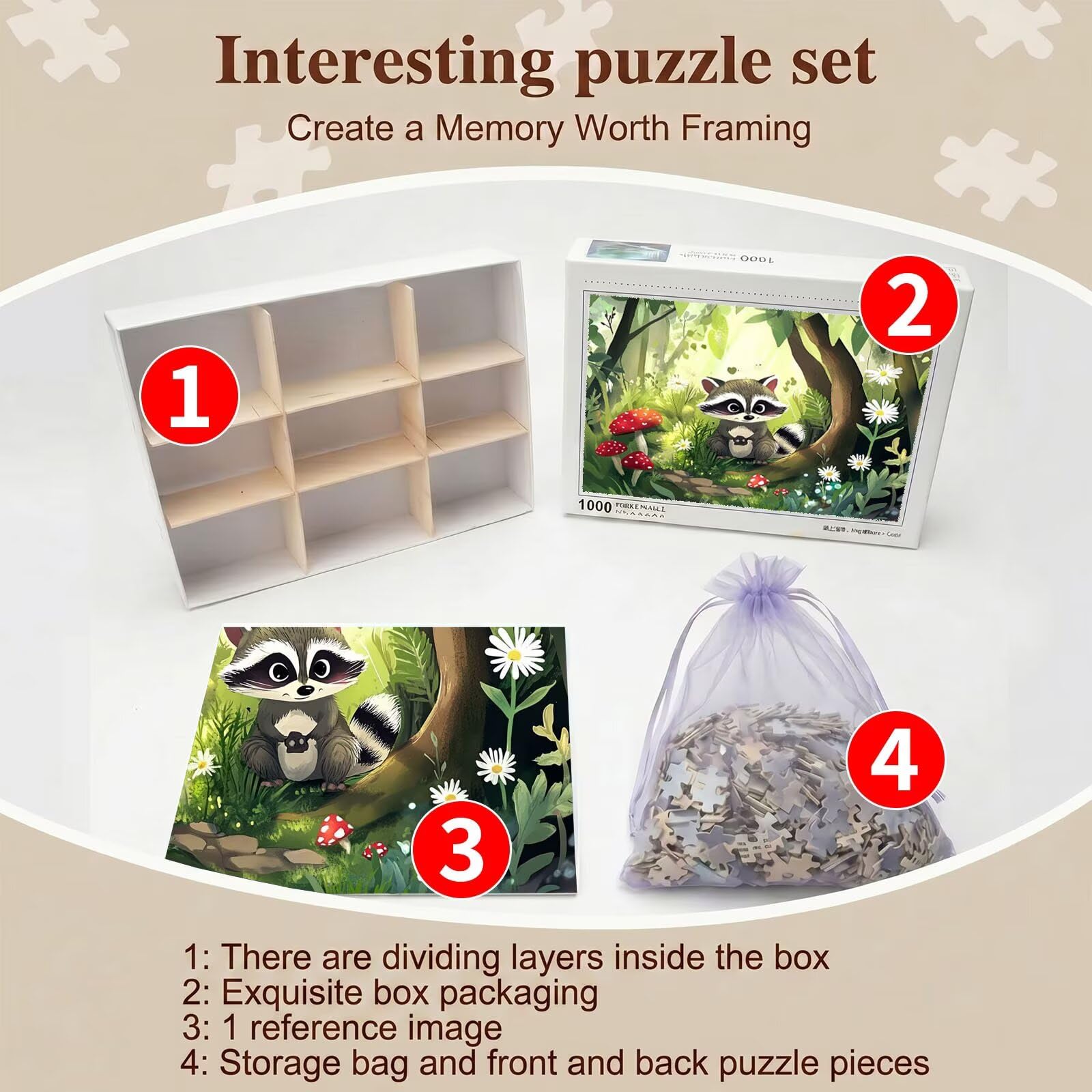 Puzzle 2000 Teile, Holzpuzzle Erwachsene [AAA], Impossible Game 99 x 70 cm, Kniffliges Denksport Spiel für Männer Frauen, Familienspiel, DIY Home Dekor,Geschenk für Geburtstag, Tier Wald-2 f0-167