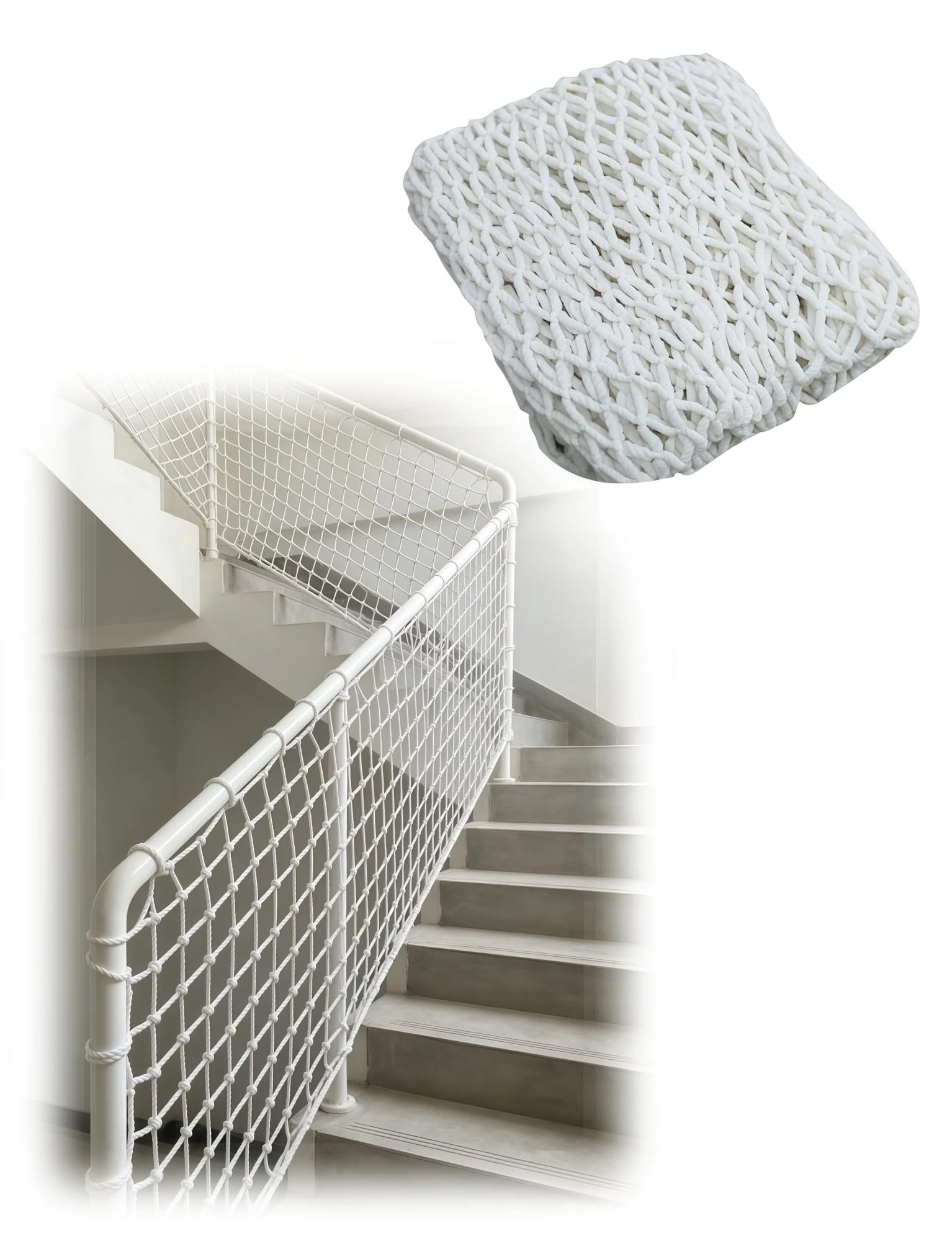 Filet Sécurité Balcon 6mm, Filet Protection Chantier et Clôture