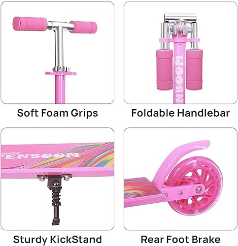 Miniatura 33 de Juguetes de scooter para niños de 6 a 12 años, 3 a 5 años, regalos de cumpleaños de Navidad para niñas y niños, patinete plegable fácil con manubrio