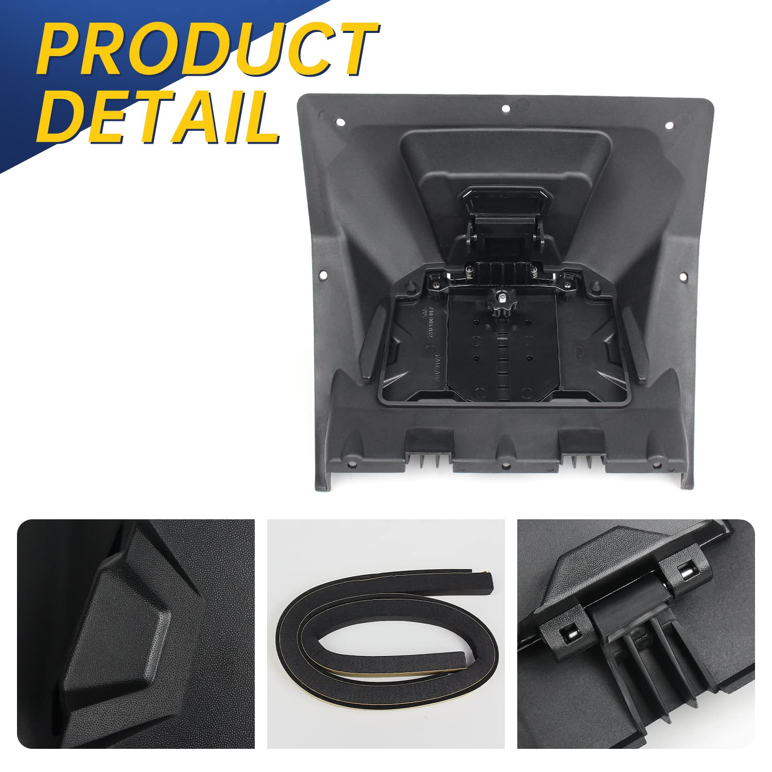 CPOWACE Electronic Device Mounts Compatible with 2021-2025 Yamaha Wolverine RMAX2 1000/ RMAX4 1000 Accessories Phone Tablet GPS Holder Mount with Storage Box Organizer Tray