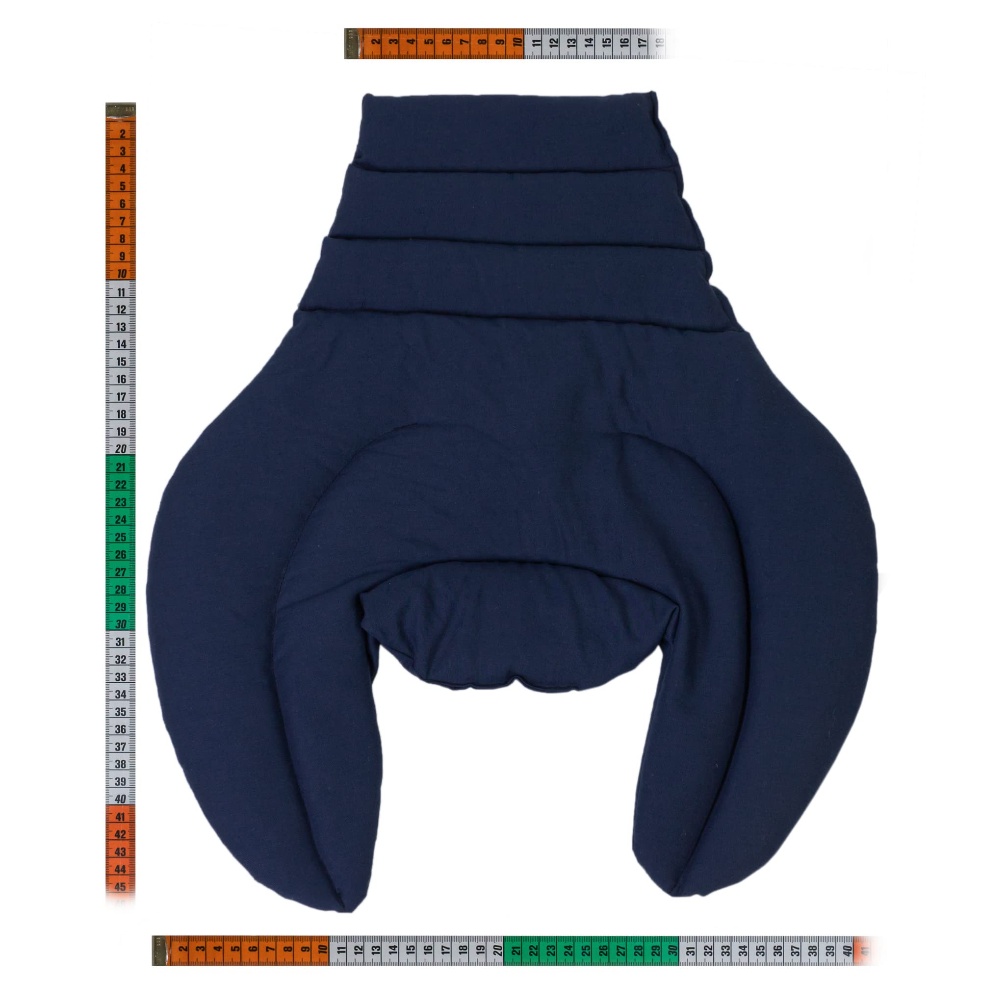 Cuscino per il collo con forma a U per l'area cervicale - Collo + Spalle + Schiena - Cuscino con noccioli di ciliegia - Cuscino termico - Cuscino per il collo - blu scuro
