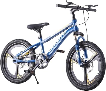BSTSEL Kids Bike 18" 20" 22" 24" Inch Youth Bike Shock Absorber Bike,12.25-Inch Frame,V-Brakes,Suitable for 9-14 Year Old Boys and Girls Mountain Bikes Pink Blue Bicycle