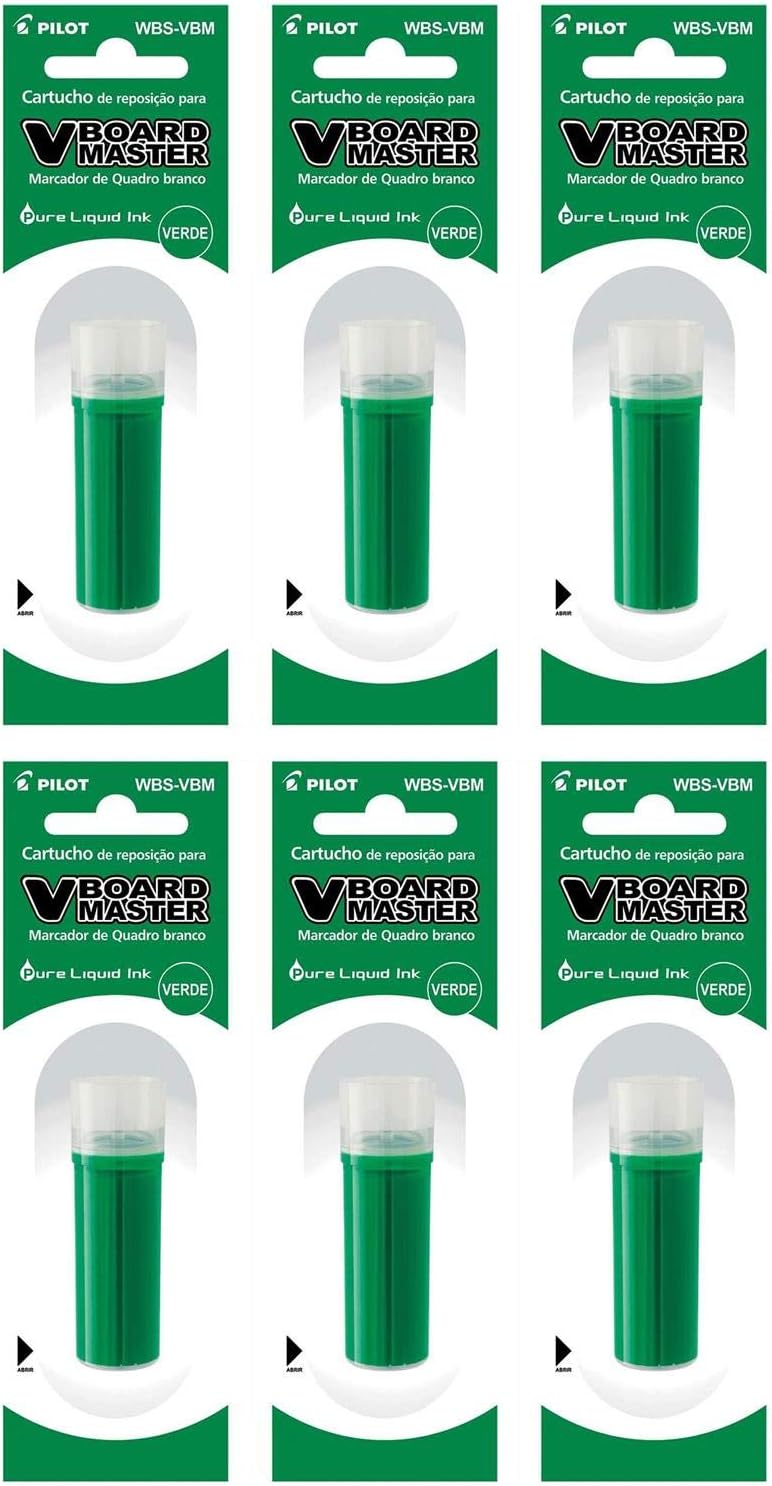 Pilot V-Board Marker Refills Pack of 6 Greenaa