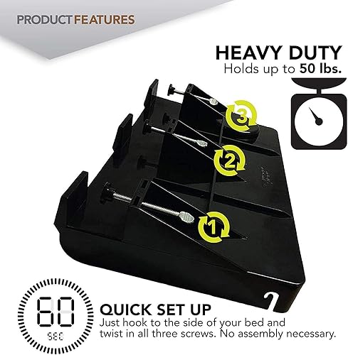 Miniatura 4 de Modern Innovations - Estante de cabecera para cama, dormitorio universitario, estante/organizador de cama para litera superior, bandeja de mesita de