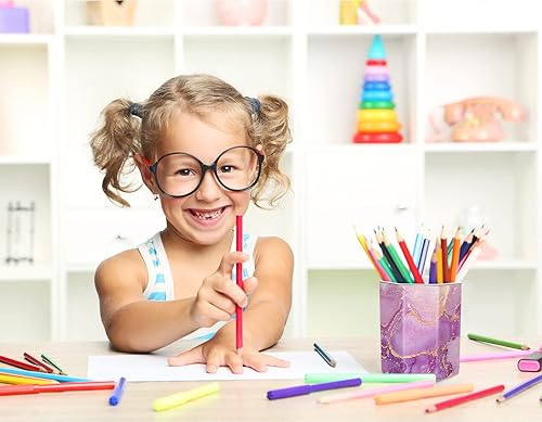 Vista 98 de WAVEYU - Portalápices bonito para escritorio, decoración de escritorio para niñas y mujeres Flor negra