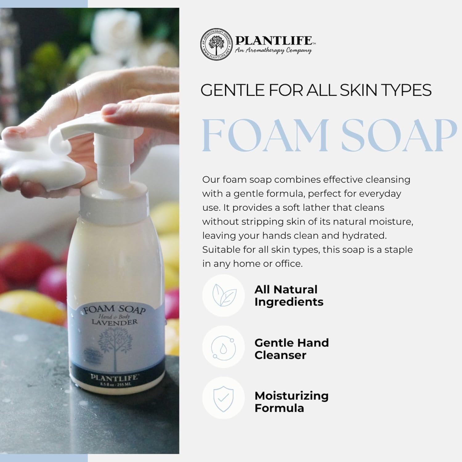 Plantlife Vanilla Orange Foam Soap Value Set - Gentle, Moisturizing, Plant-based Foam Soap for All Skin Types - Ideal for use as a Hand & Body wash, Shaving Cream, and Foaming Fun for Kids 8.5-16 oz