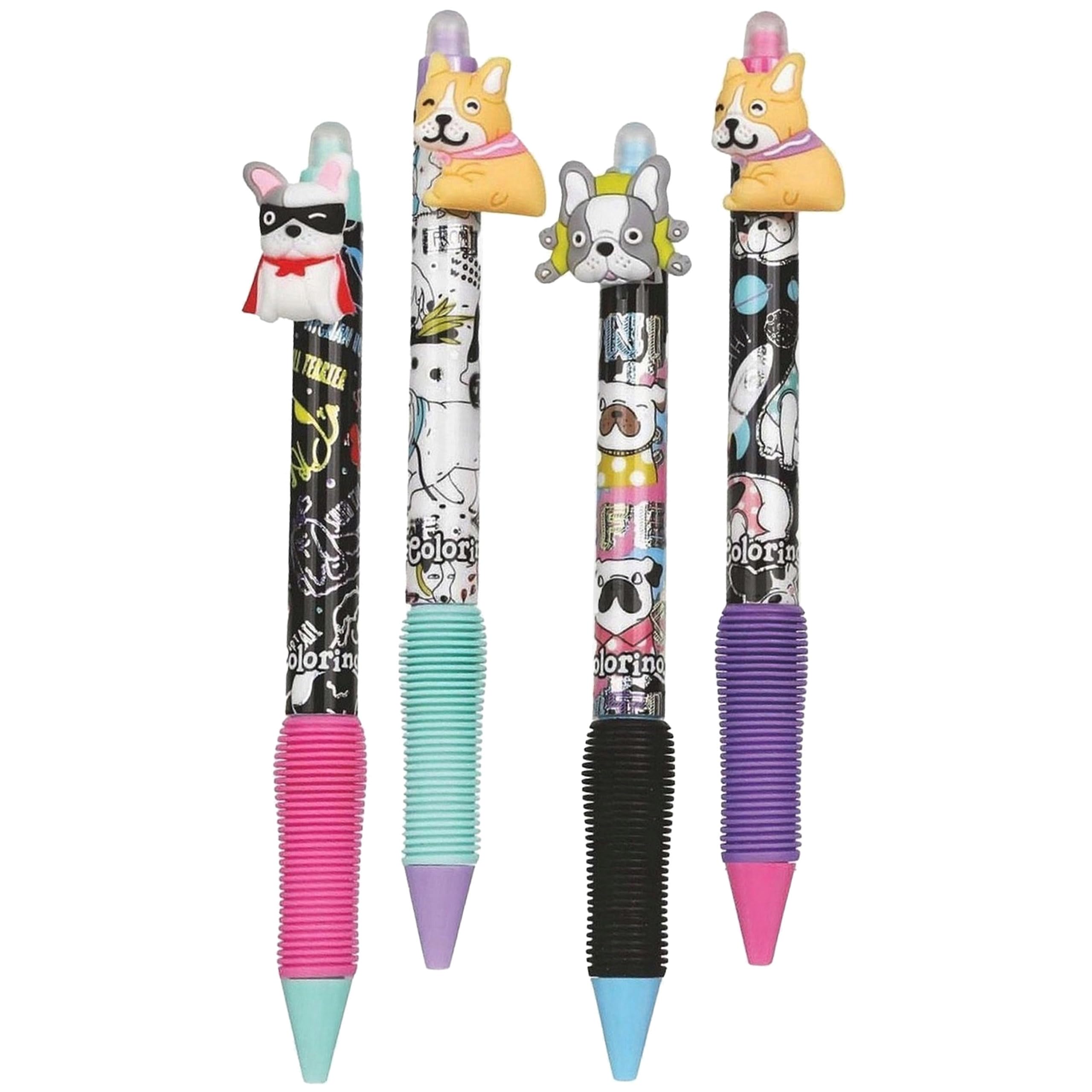 Dog Pen with Eraser, Gel, Automatic, BLUE INK, Erasable, 0.5 mm, 1 pen — image 1