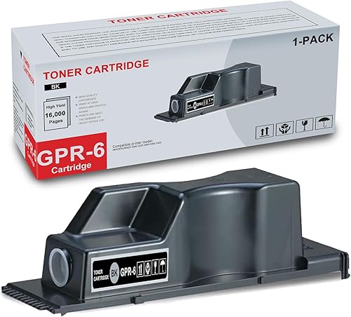 Paquete de 1 cartucho de tóner negro GPR-6 (6647A003AA) de alto rendimiento compatible con GPR-6 para impresora Canon imageRUNNER 2200 2220 2800