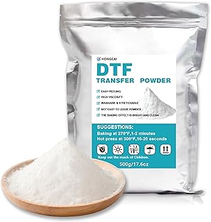 DTF Powder White - 500g/17.6 oz Digital Transfer Hot Melt Adhesive,Pre-Treated Transfer Powder for All Fabrics, DTF Printing Material,Compatible with All DTF and DTG Printers.