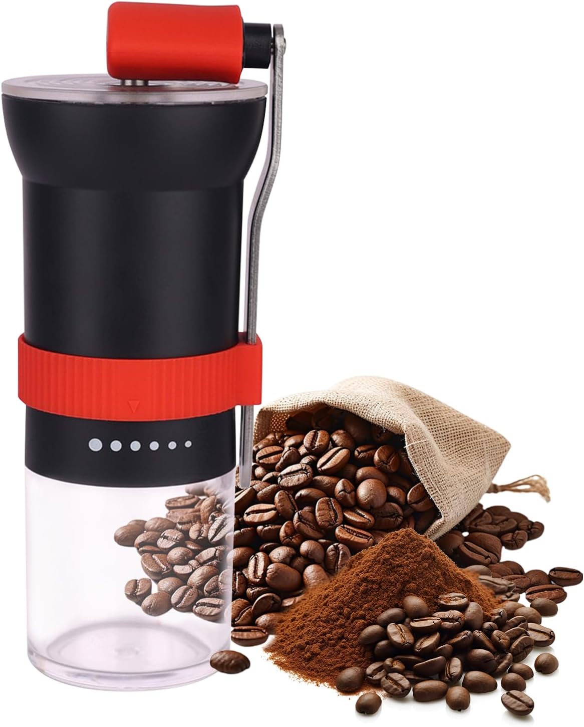 Buy YFXOHAR Manual Coffee Grinder Adjustable Ceramic Burr Mill Portable ...