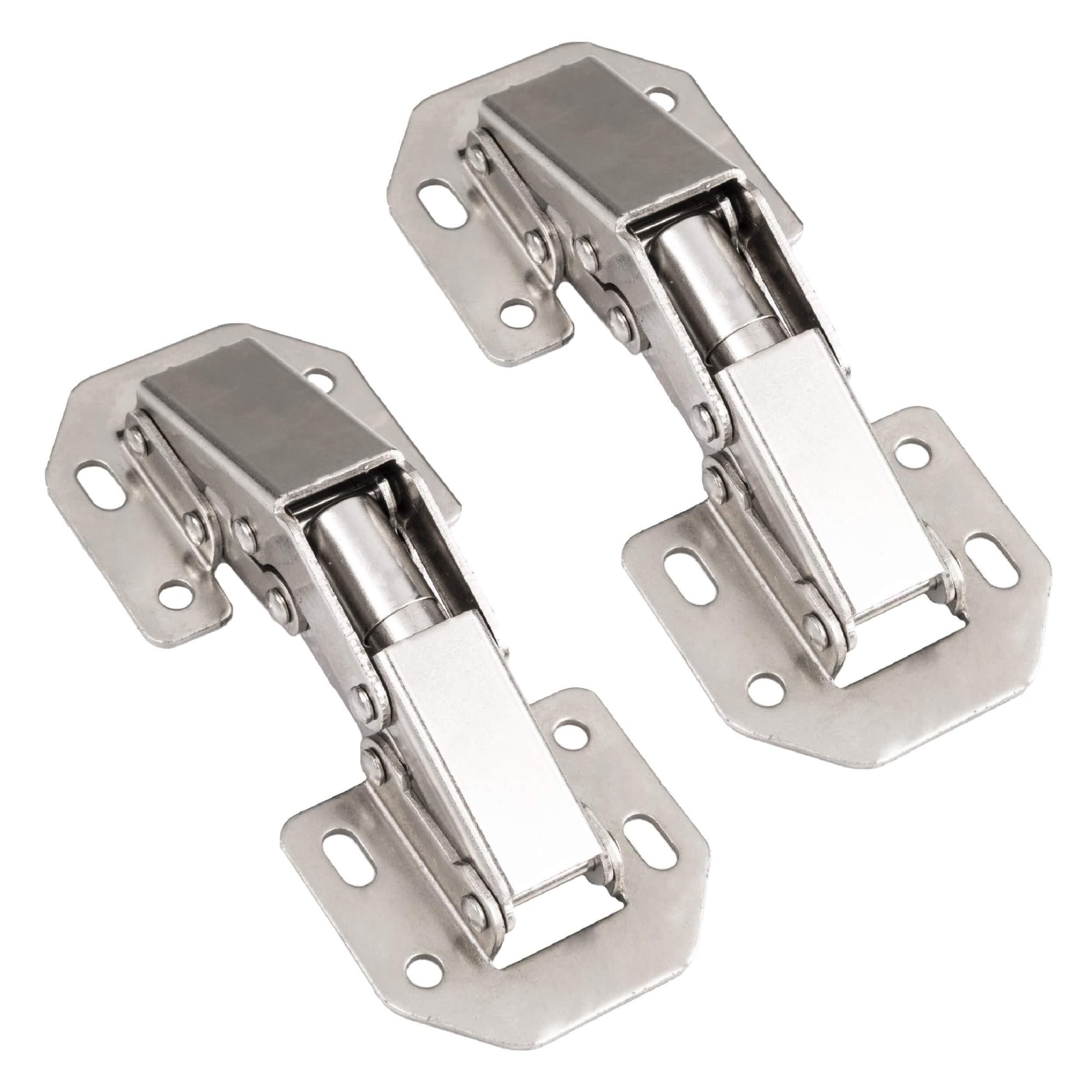 Brass Pivot Drawer Hinge 10PCS 4.409 Inch Hidden Spring Hinge, Nickel