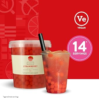 SIMPLY Strawberry Popping Boba (870g)