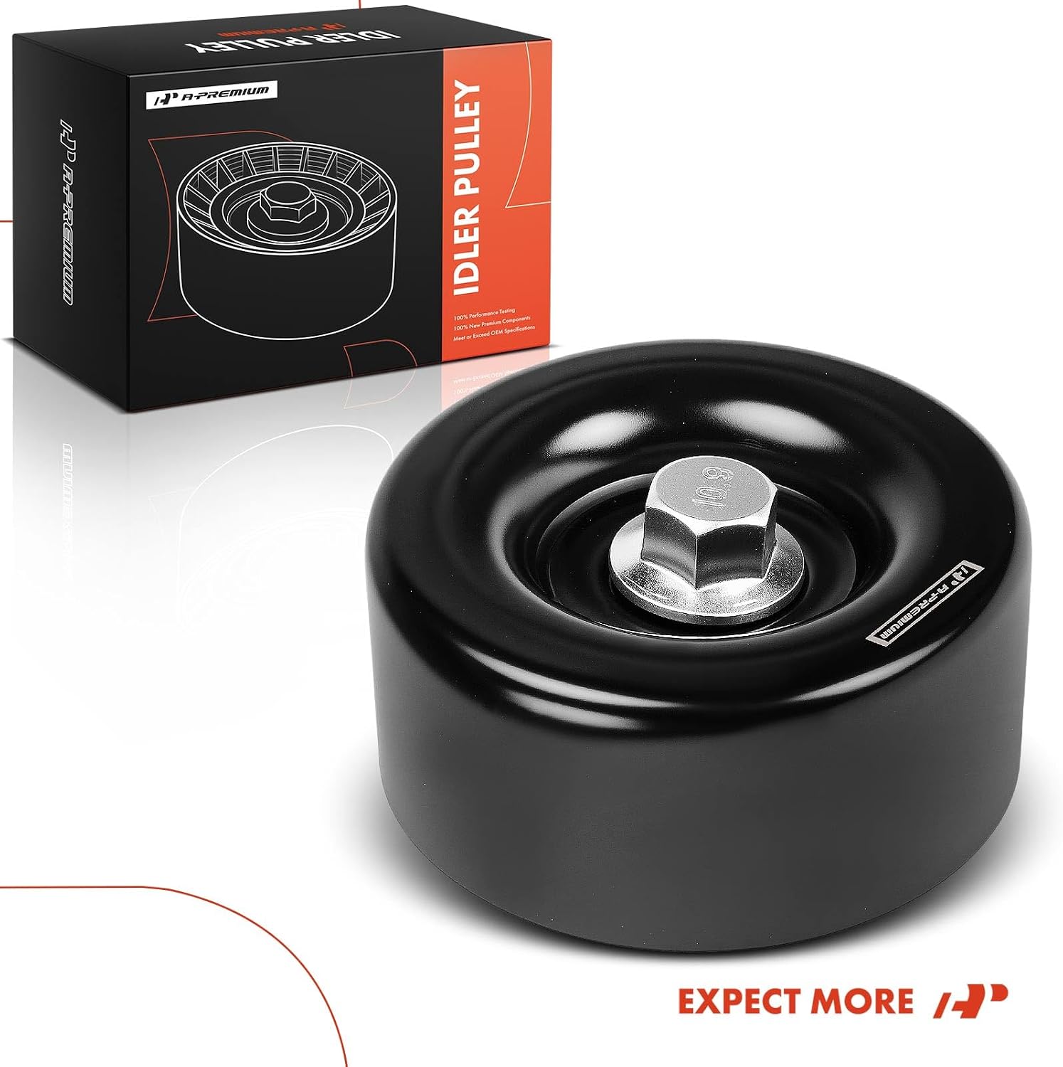 A-Premium Belt Idler Pulley Compatible with Infiniti Q50 2014-2015, QX50 QX70 2014-2017, Q70 2014-2019, Q40 2015, EX35 2008-2012, FX35 2009-2012, FX37, G35, M35, Q70L & Nissan 370Z, 350Z, GT-R