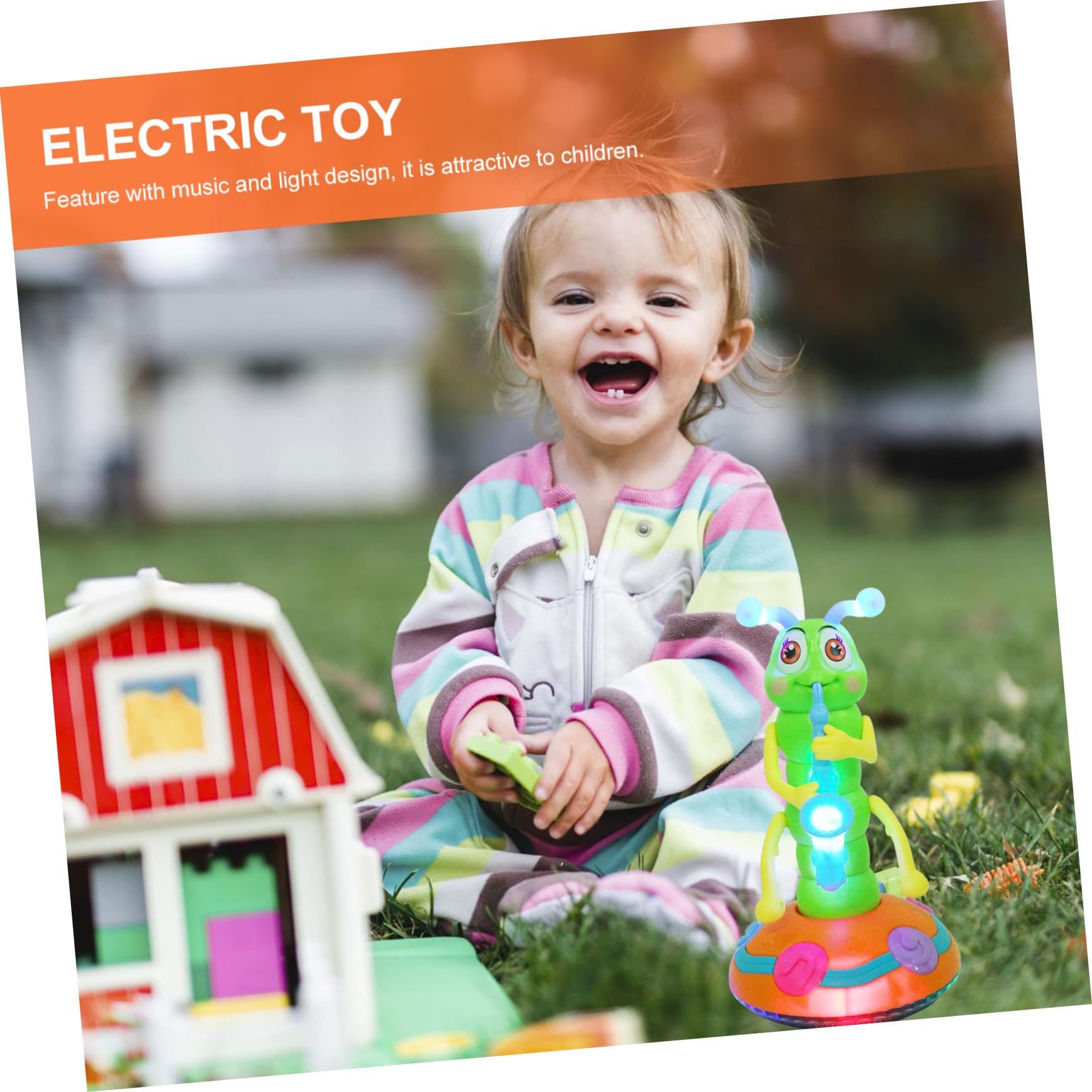 Juguete Musical de Oruga Abs 1 Pieza Luz para Niños