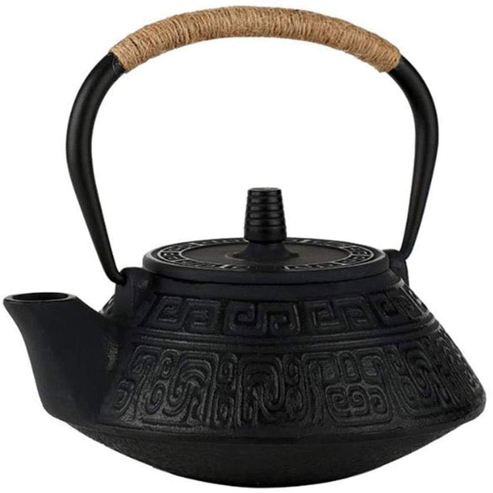 800 Ml Herbaty Herbaty Garnek, żeliwny Ogromny Napadnik Herbaciany, Rocznika Mała Herbata Z Filtrem, Dla Domu Restauracji Biura(Color:Czarny)
