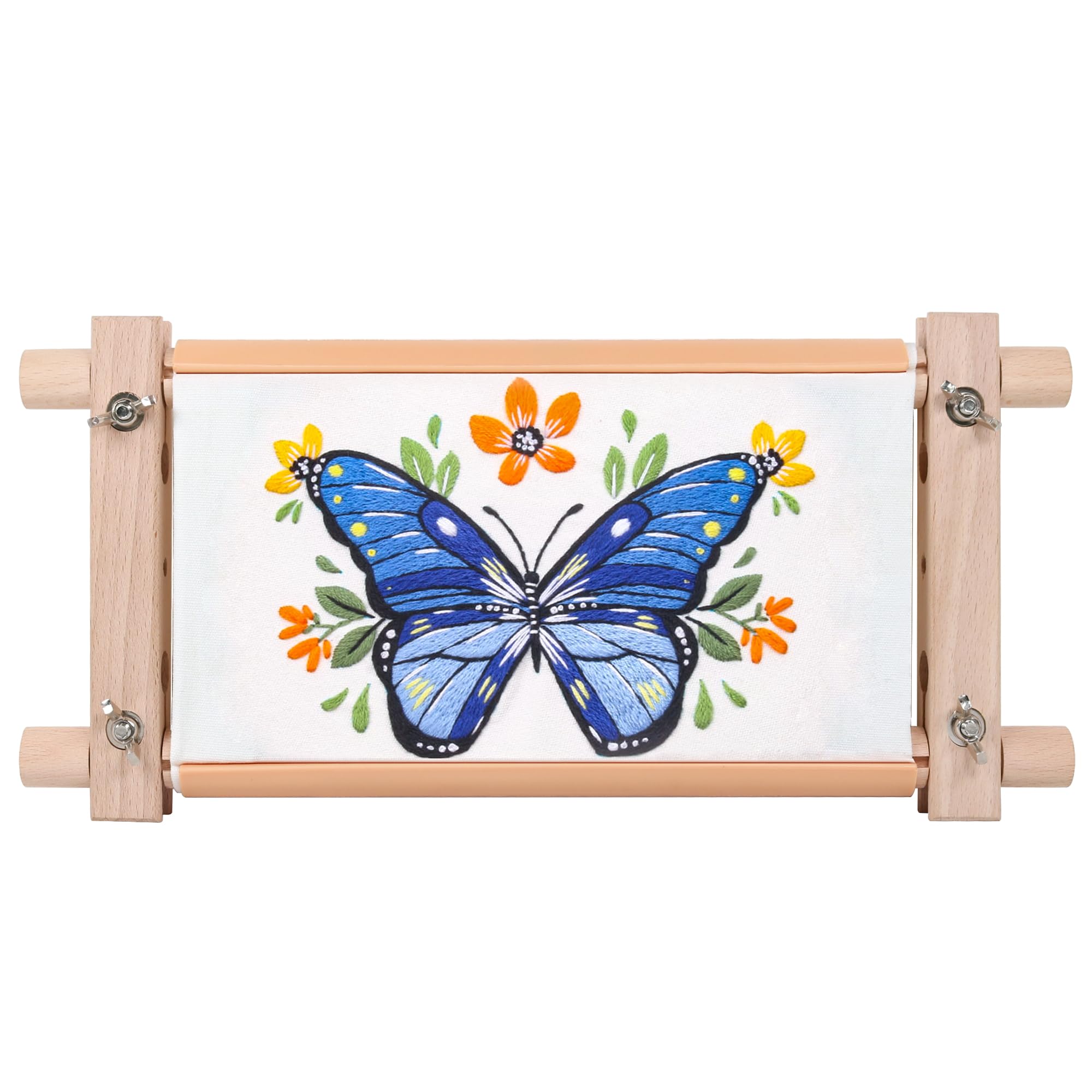Embroidery Tapestry Scroll Frame, Mini Cross Stitch Frame, Scroll Embroidery&amp;Quilting Holder for Cross Stitch, Needlepoint, and Sewing Projects (12.6inch*9inch)