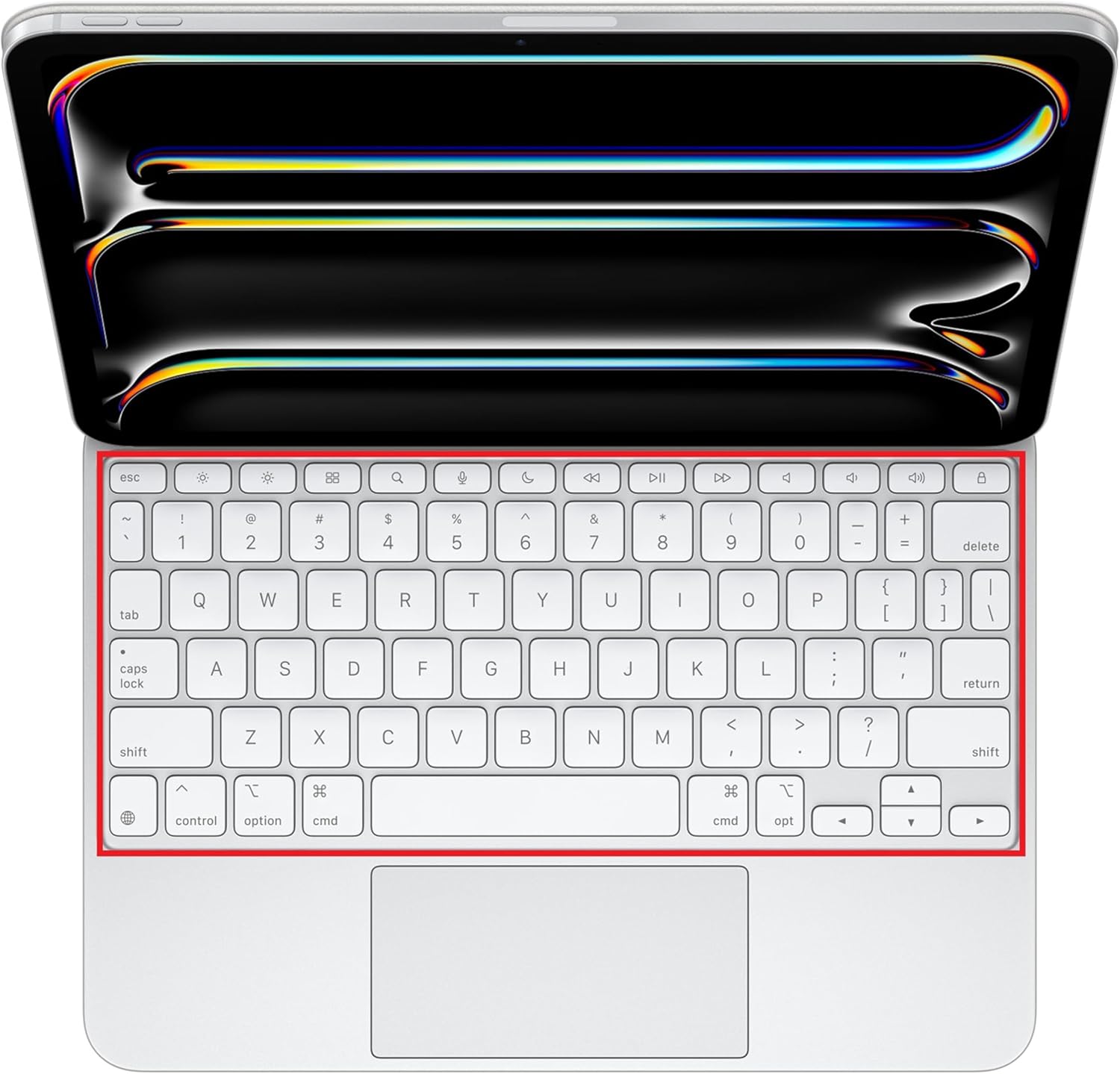 Replacement QWERTY US English Keyboard keycaps Keys for iPad Pro 11'' (M4) Magic Keyboard A2836 A2837 A3006 A2975, M3 A3270, A16 A3354 2024-2025 Year (White)