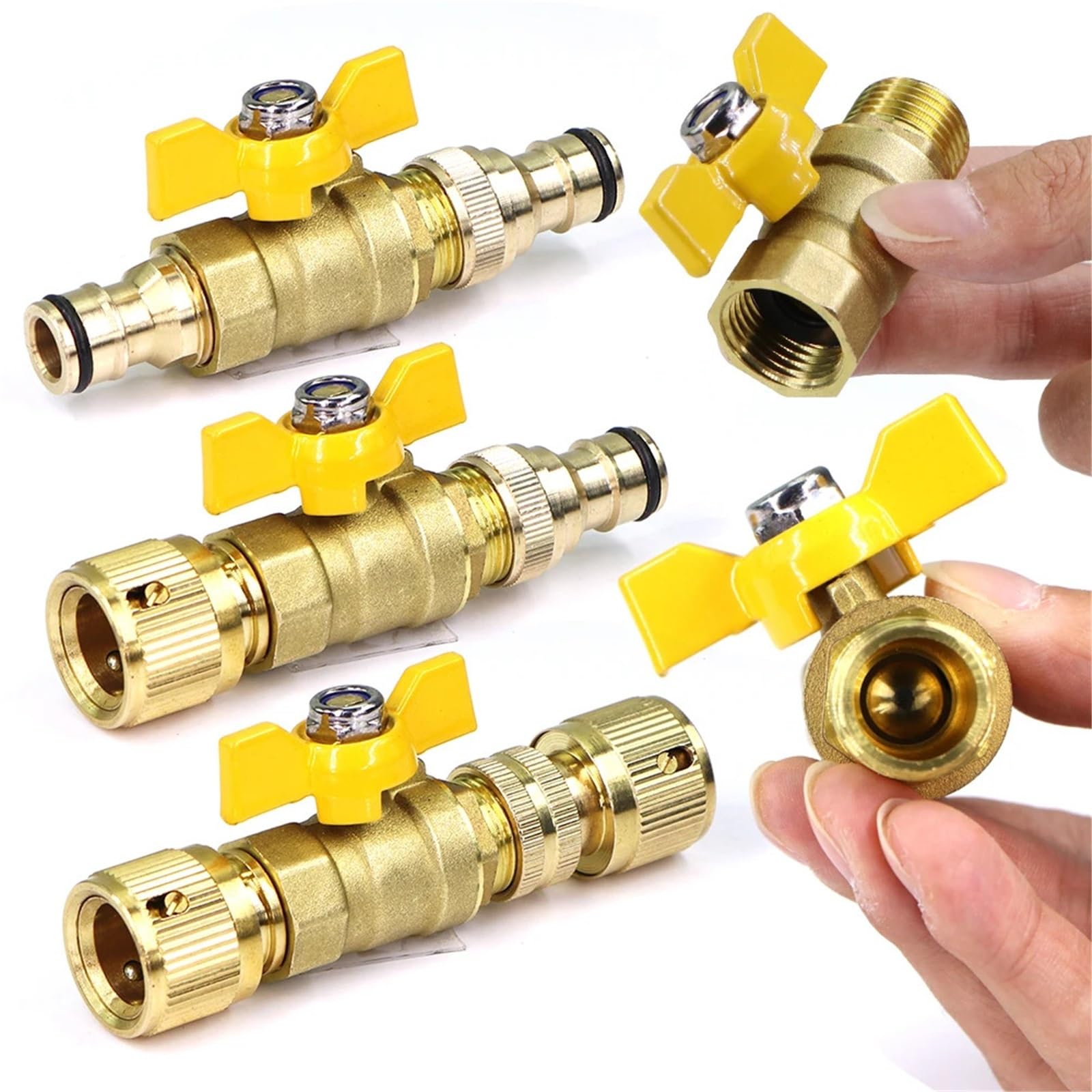 Schlauchanschluss 16mm 1/2" Schlauchadapter Schnellverbinder for Schlauchbewässerungskupplung Extender Absperrung Gartenbewässerungsanschluss für Garten(Male to Female)