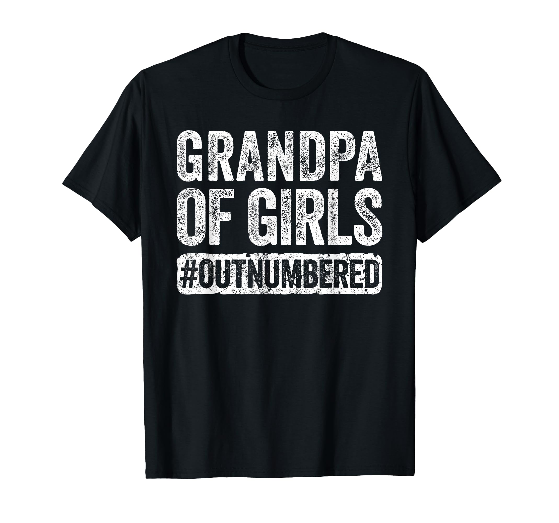 Grandpa of Girls Outnumbered Shirt Men Papa Fathers Day T-Shirt