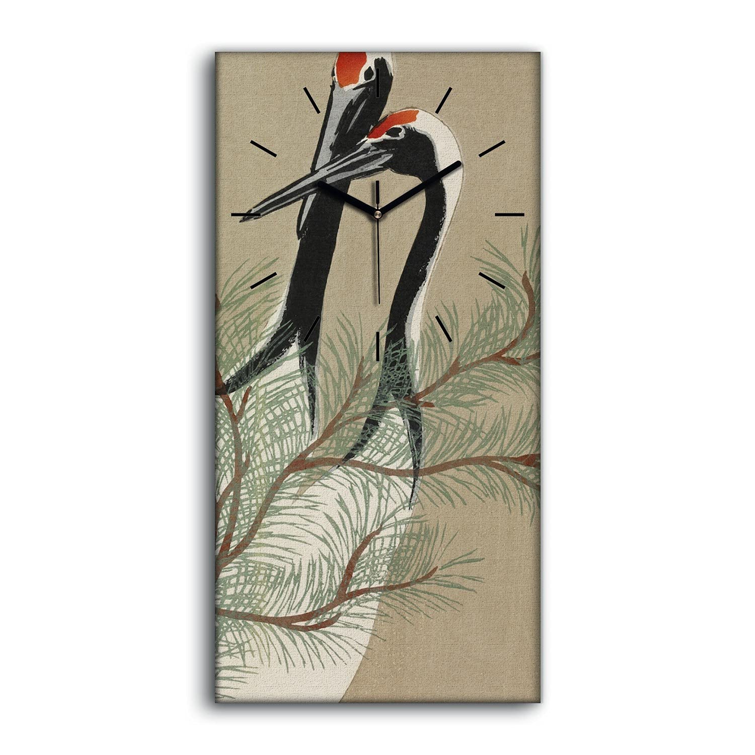 Horloge sur Toile Horloge de Prestige Mains Noires 30x60cm