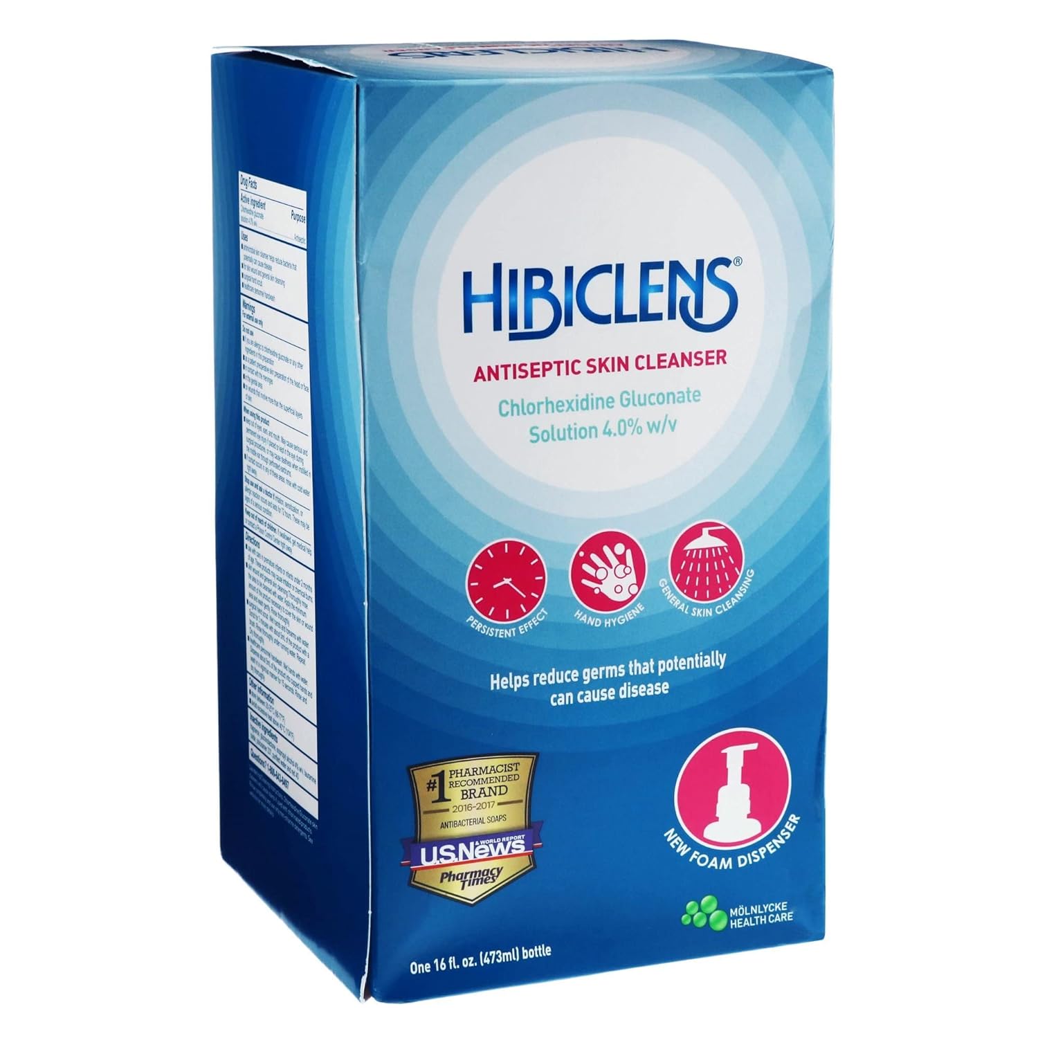 Hibiclens Antiseptic/Antimicrobial Skin Cleanser 16 oz. Liquid NonSterile Pump Bottle 12 per Case 57516 - Image 6