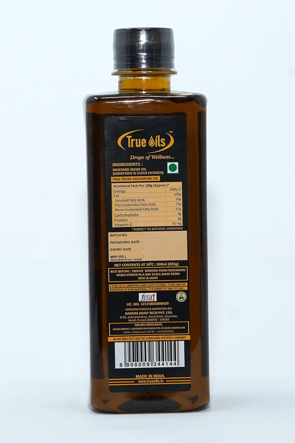 True Oils Cold Pressed Mustard Oil for Hair Growth & Body Massage | 100% Pure & Natural Black Mustard Seed Oil with Omega-3 & Vitamin E for Strong Hair & Healthy Skin – 16.90 fl oz - Image 5