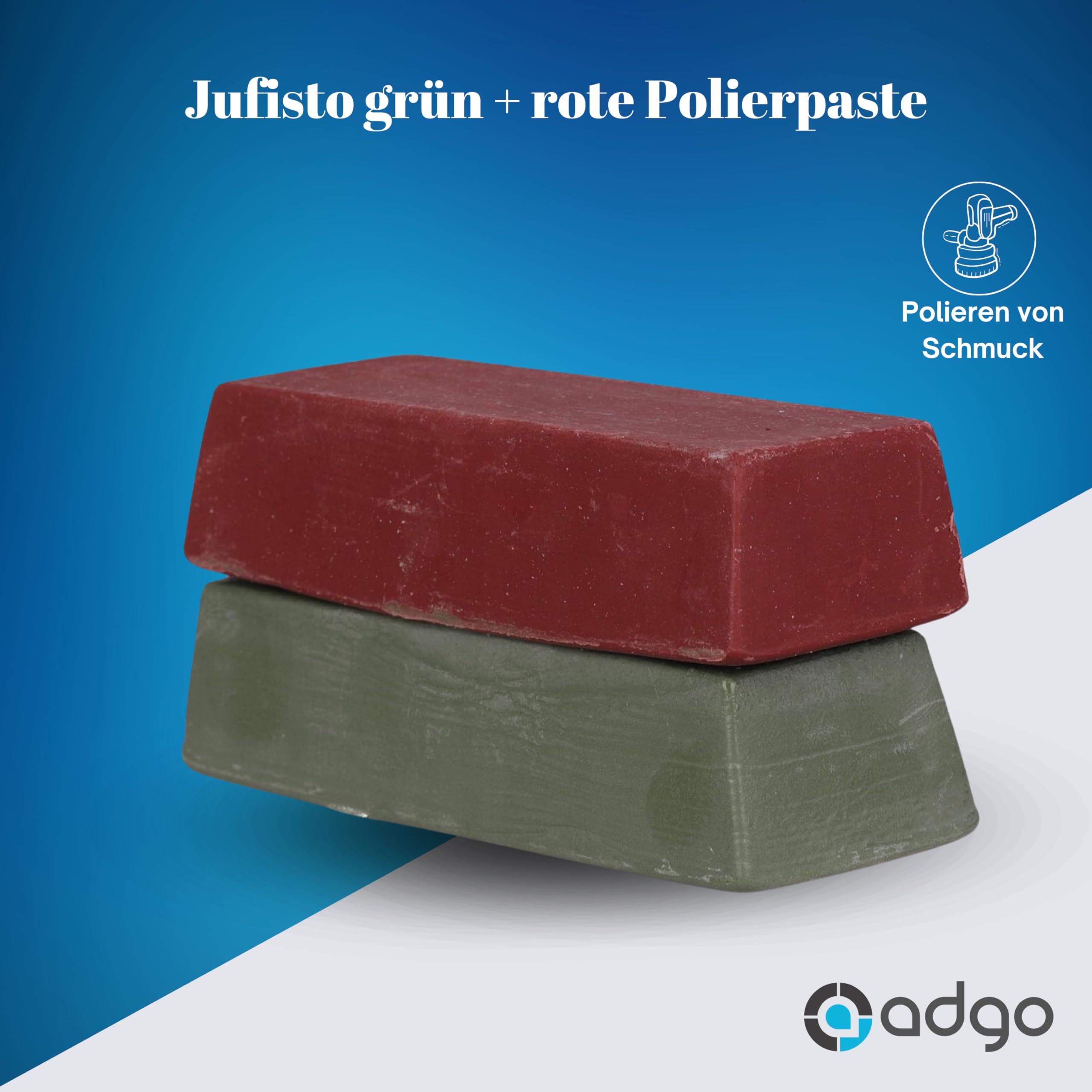 Pâte à Polir Vert et Rouge, Lot de 2, Pâte à Polir Abrasive, Polissage Métal, 2 x 200 g