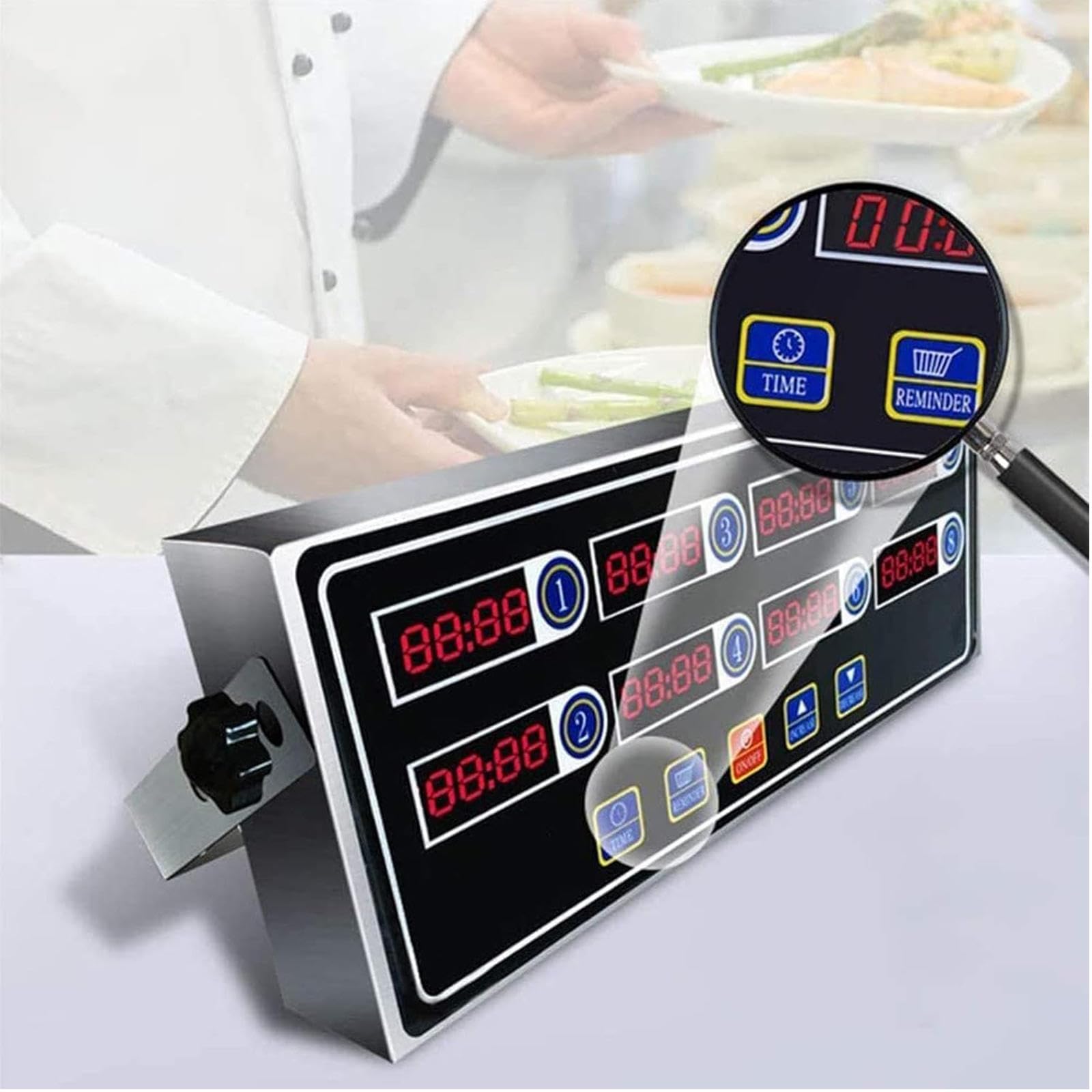 Digitaler Küchentimer, 8-K kommerzieller Timer mit lautem Alarm, perfekt zum Braten, Kochen, Backen und Vorbereiten von Mahlzeiten – zuverlässige Erinnerung für Ihre Küchenbedürfnisse