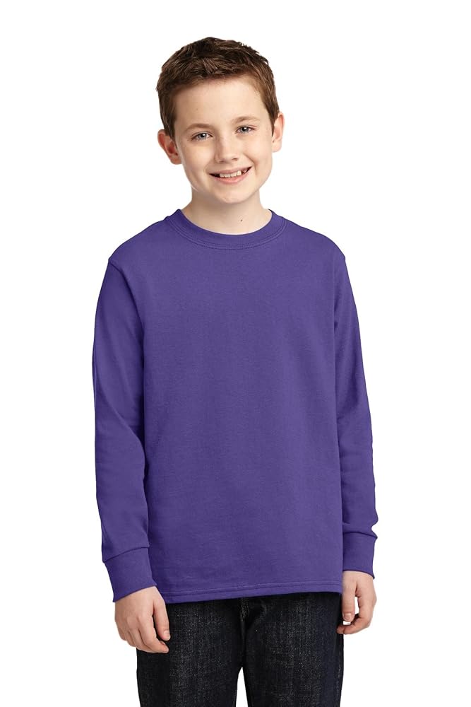 Amazon.com: Port & Company Youth Long Sleeve 100% Cotton T
