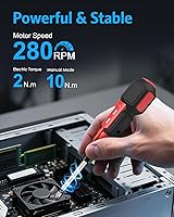 Vista 2 de AMIR Destornillador eléctrico inalámbrico, juegos de destornilladores eléctricos recargables, kit de herramientas de reparación automática portátil