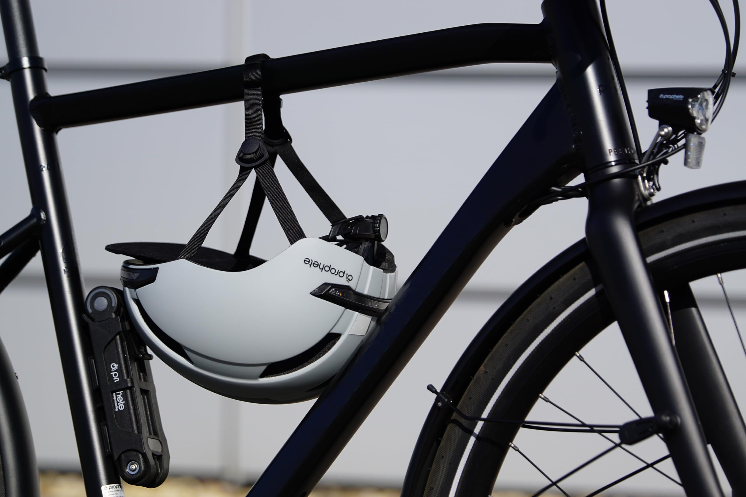 Prophete E-Bike Helm ECO Urban Fahrradhelm, Inmold Technologie, LED-Licht vorne und hinten (360° Sichtbarkeit), Anzeigesignale per Fernbedienung möglich