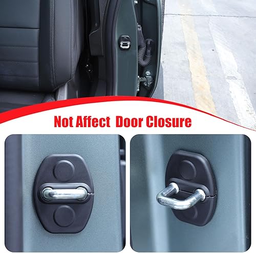 Miniatura 5 de Cubierta de bloqueo de puerta de automóvil de acrilonitrilo butadieno estireno, cubierta protectora de pestillo de puerta de automóvil compatible