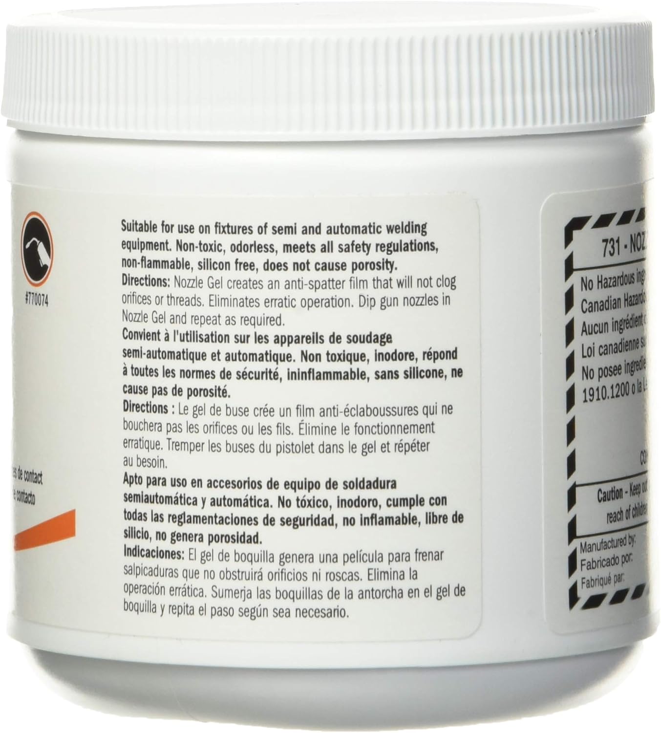 Hobart 770074 Welding Mig Accessory Nozzle Gel - Arc Welding Nozzles - 