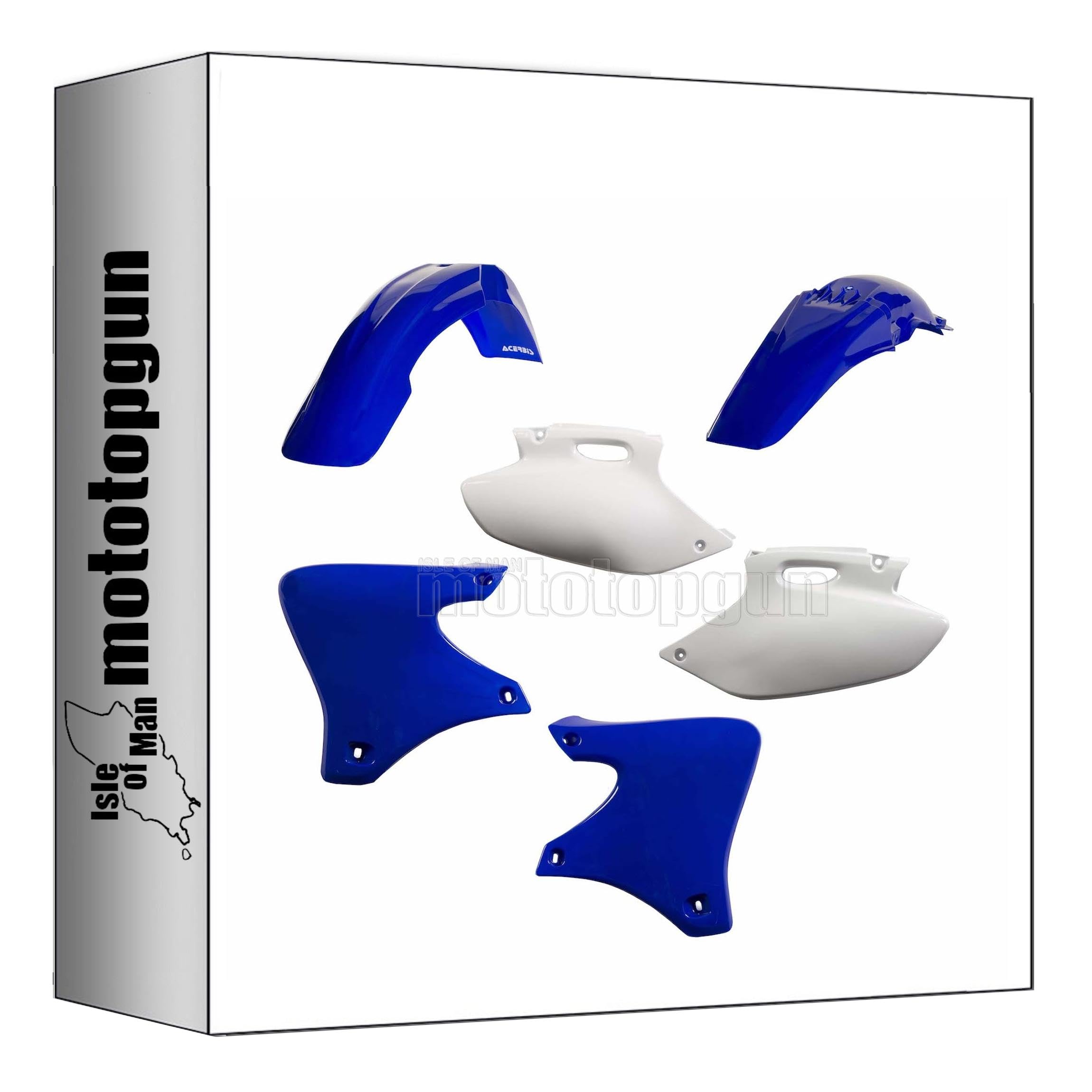 acerbis 0007581.553.990 kit plastico plata compatible con yamaha wr 426 2000 2001 2002 mototopgun