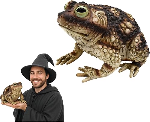 Miniatura 8 de Nicky Bigs Novelties Figura de estatua de rana grande de goma gigante de 10 pulgadas de largo