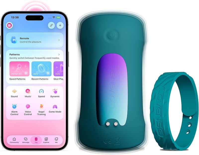 LOVENSE Gush 2 Motion Male Masturbator, Penis Vibrator & Cock Ring for Men