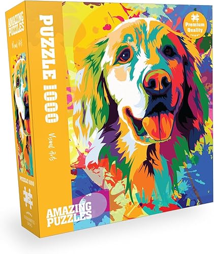 Miniatura 2 de AMAZING PUZZLES Rompecabezas de 1000 piezas para niños y adultos - Perrito colorido