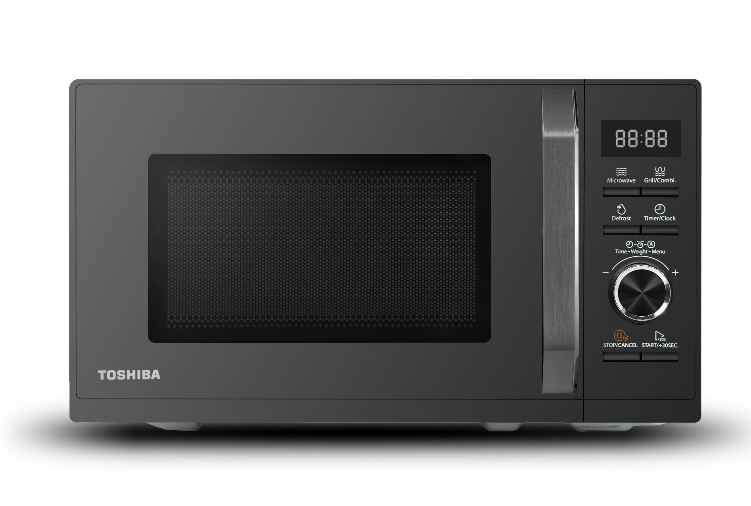 Toshiba MW3-AG20PE(BK) Mikrowellen mit Grill 20L 3-in-1 Mikrowellenherd, Chef-Abtauung, Mikrowelle, Grill, Kombi, 5 Leistungsstufen, 8 Automatikprogrammen, Einfacher Reinigung, Schwarz