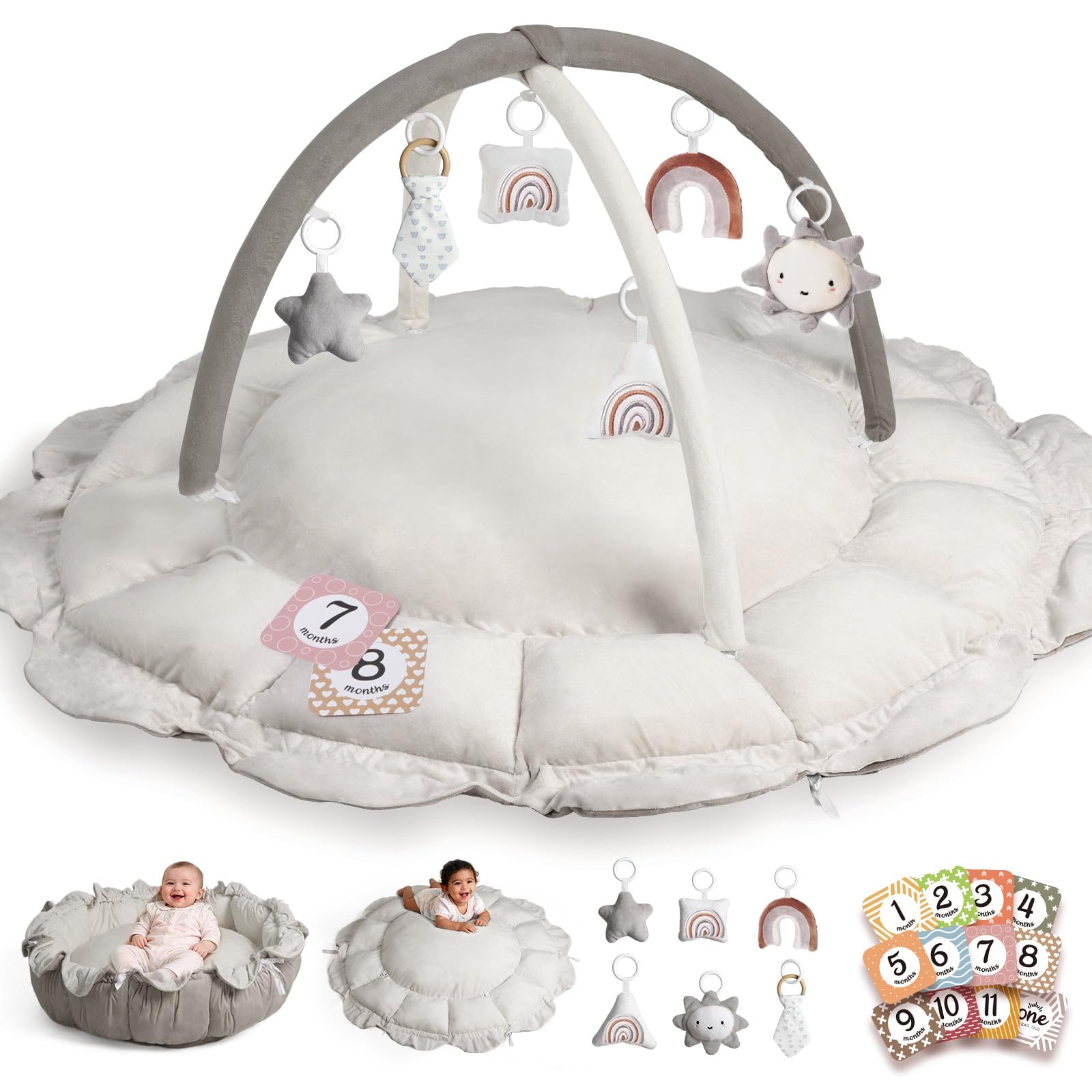 Amazon.com : HAM-MM 5-in-1 Convertible Baby Play Gym with 6 Toys