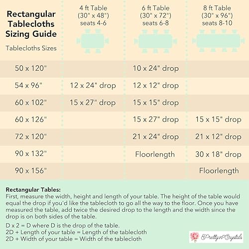 Miniatura 6 de BalsaCircle - Mantel rectangular de poliéster para bodas, 60 x 102 pulgadas