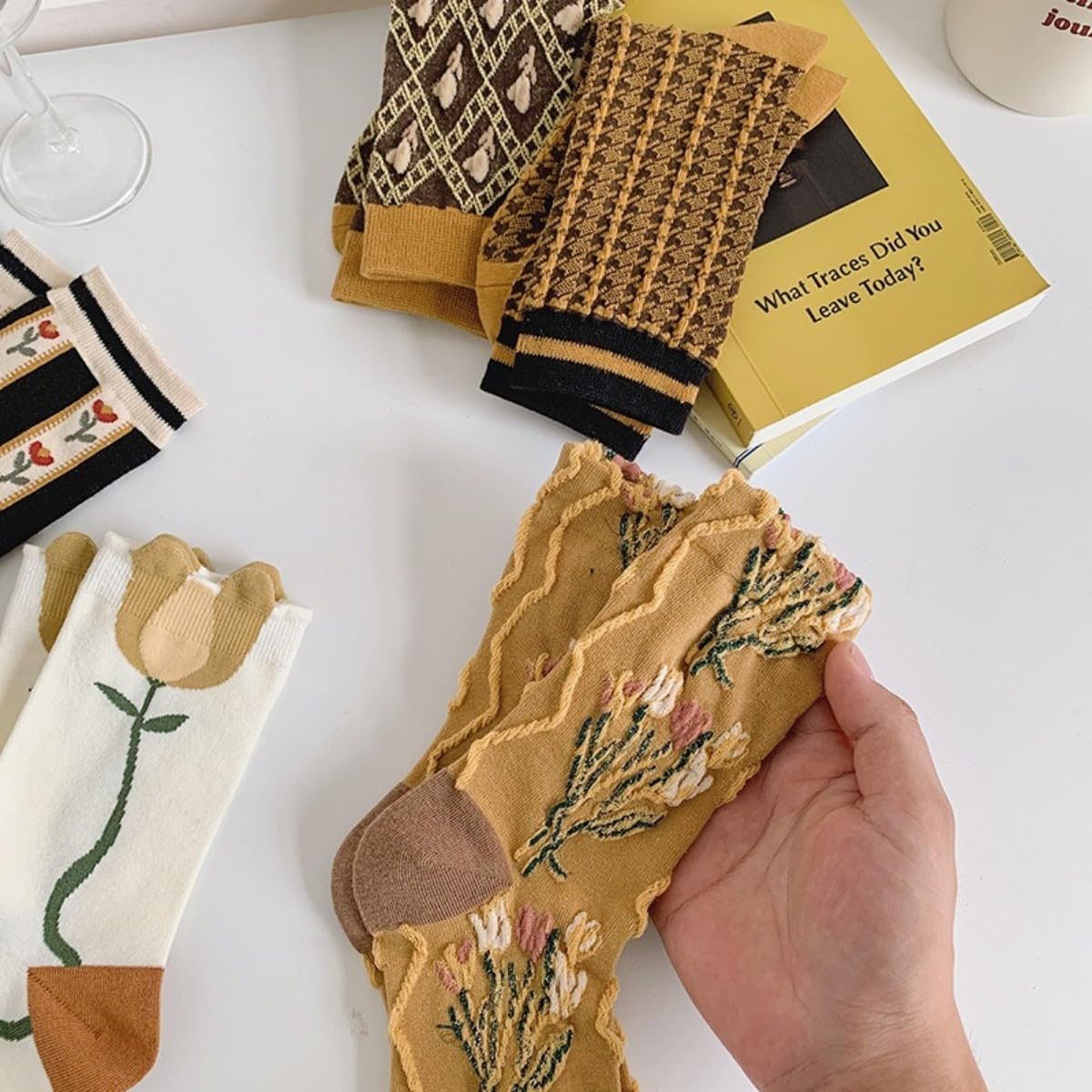 Lavish Lavender Argyle Socks Elegant Frill & Jeweled Detail for Spring & Autumn - Image 5