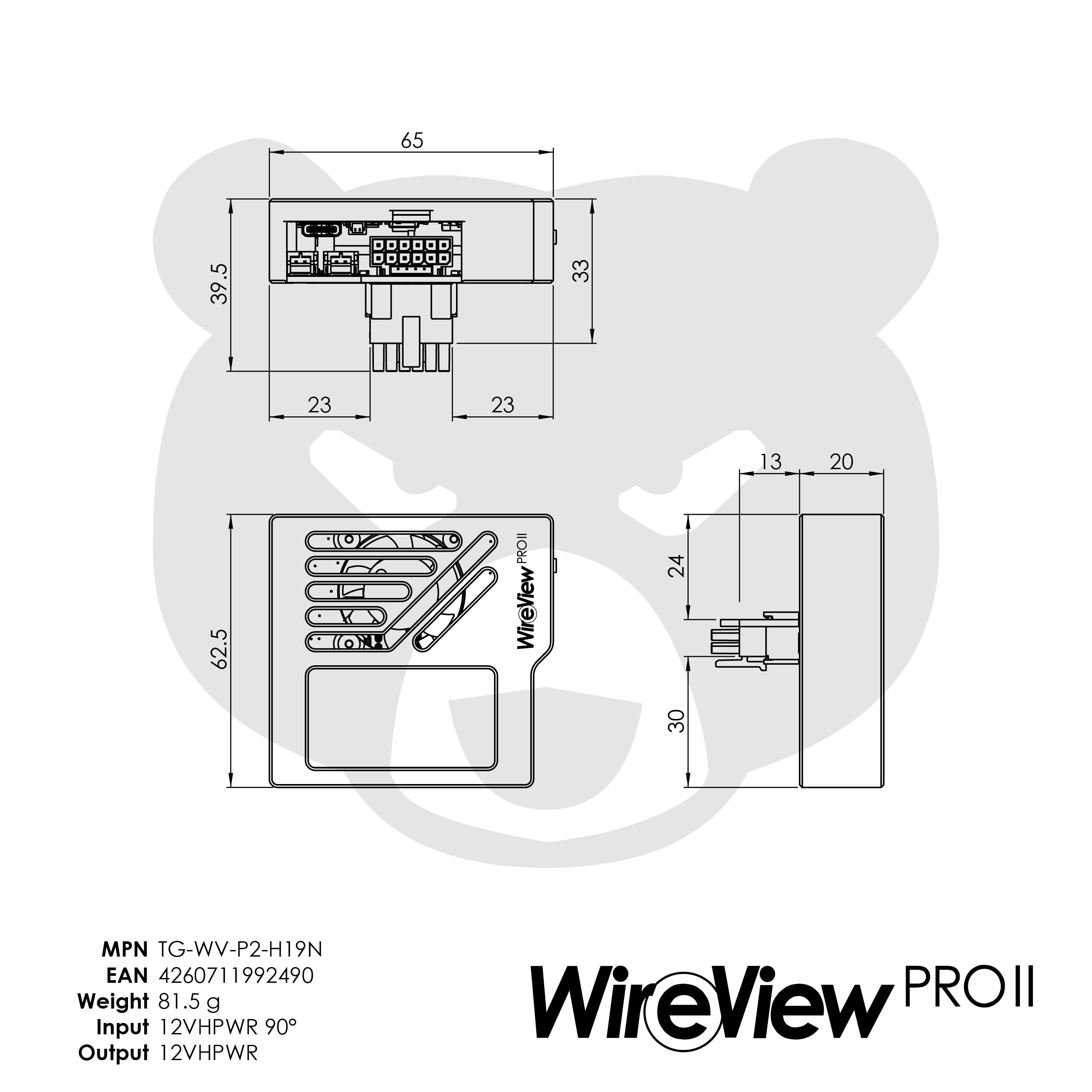 Thermal Grizzly WireView Pro II GPU White Normal - Dispositivo di monitoraggio GPU per schede grafiche 12V-2x6 e 12VHPWR con monitoraggio della corrente per pin, display TFT-IPS e instradamento dei
