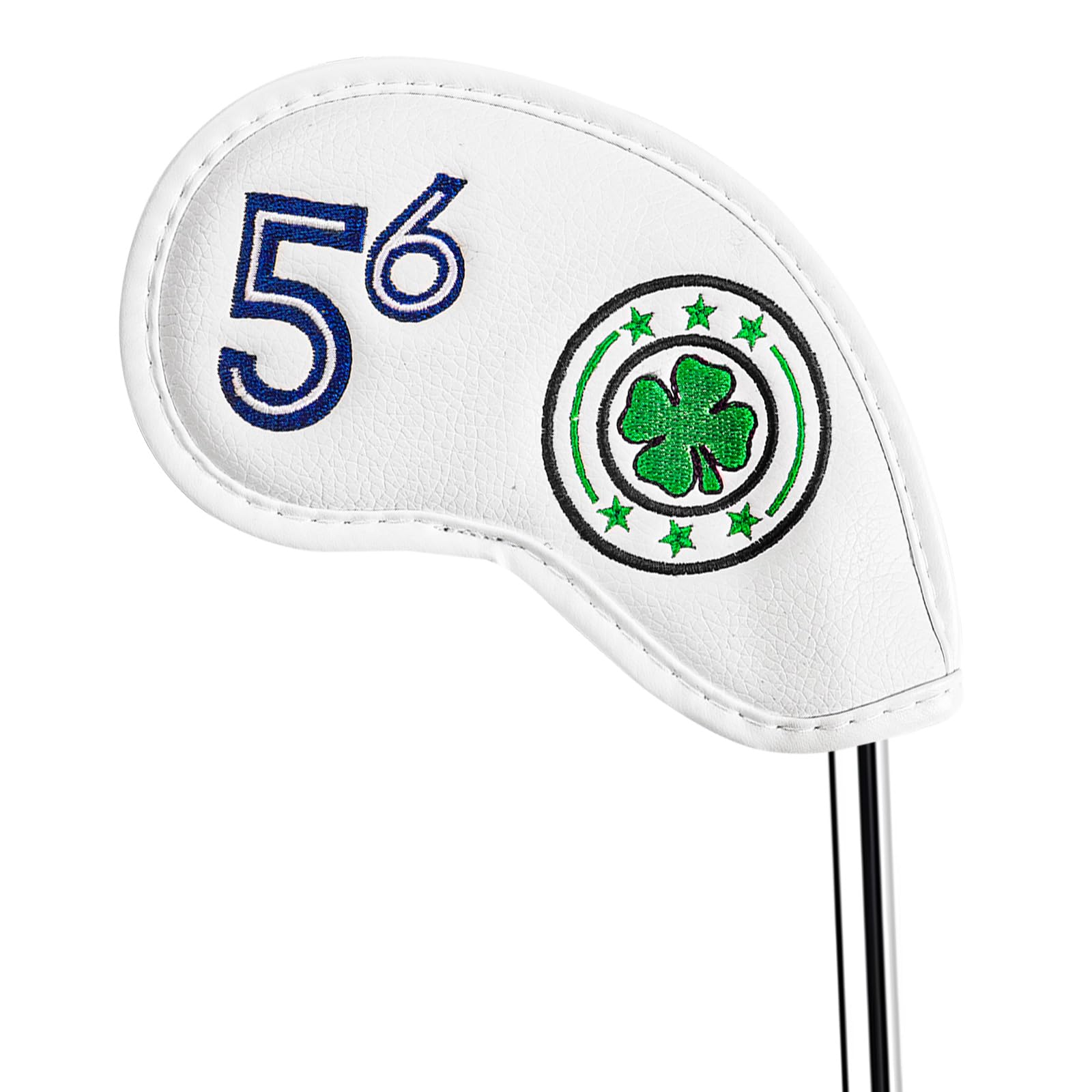 Golf Club Wedges Degree Headcovers 52° 54° 56° Value 1 Pack or 3 Pack， Synthetic Leather Golf Iron Protective Hook and Loop Design Head Cover For Men Women Golfer (White, 1Pcs-56°)