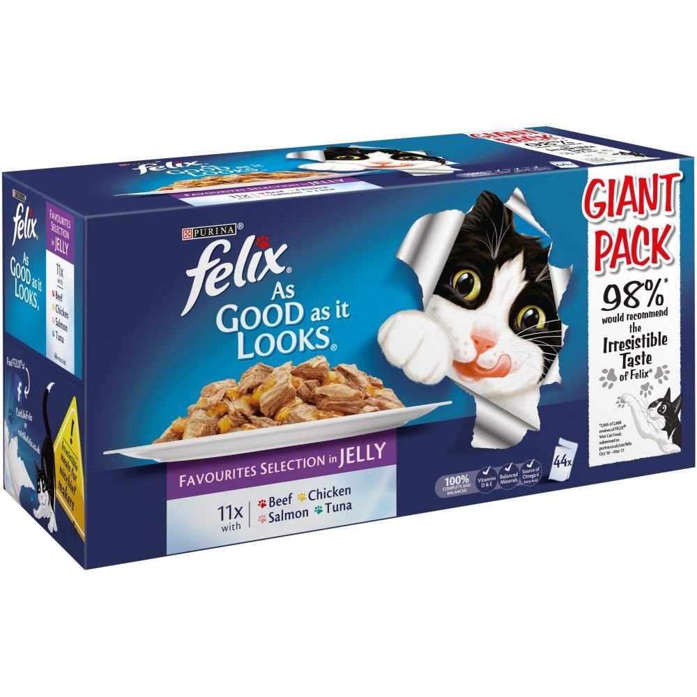 Nestlé Felix Pouch As Good As It Looks Favourites Selection In Jelly, Chicken, 0.1 kg