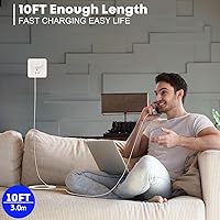 Vista 7 de Cargador rápido para iPhone 17/16/15, carga rápida extra larga de 10 pies, paquete de 3 bloques USB-C a USB C, cable de carga rápida para iPhone