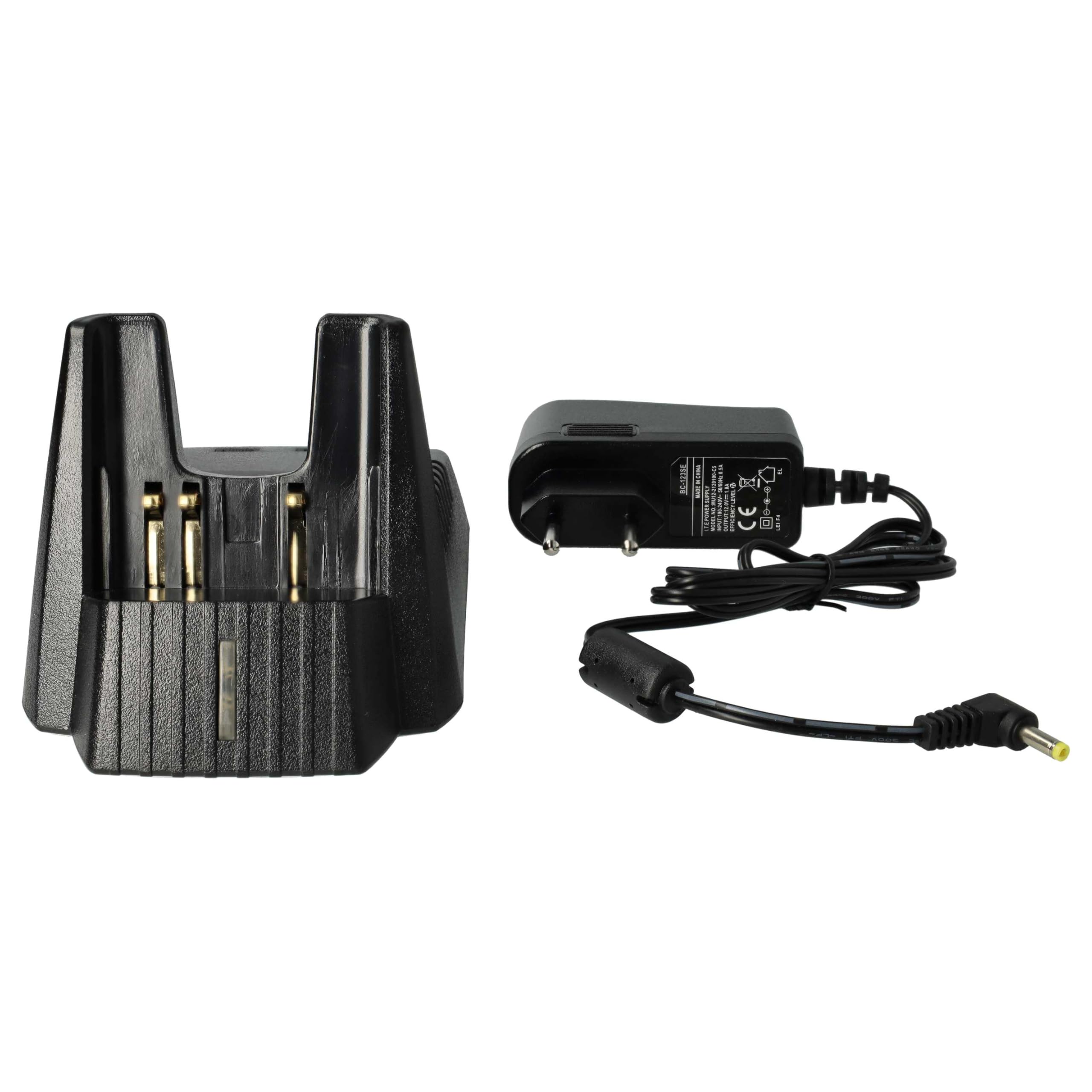 vhbw Chargeur Compatible avec Vertex VXA-300 Pilot III Batteries de Radio - Socle + Prise, 7,2 V, 0,4 A