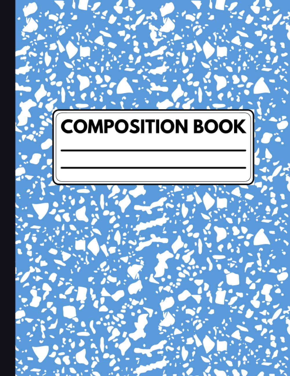 COMPOSITION BOOK | 8 1/2”x 11” |100 pages | MARBLE BLUE WHITE: Ruled paper, Composition notebook, composition notebook aesthetic