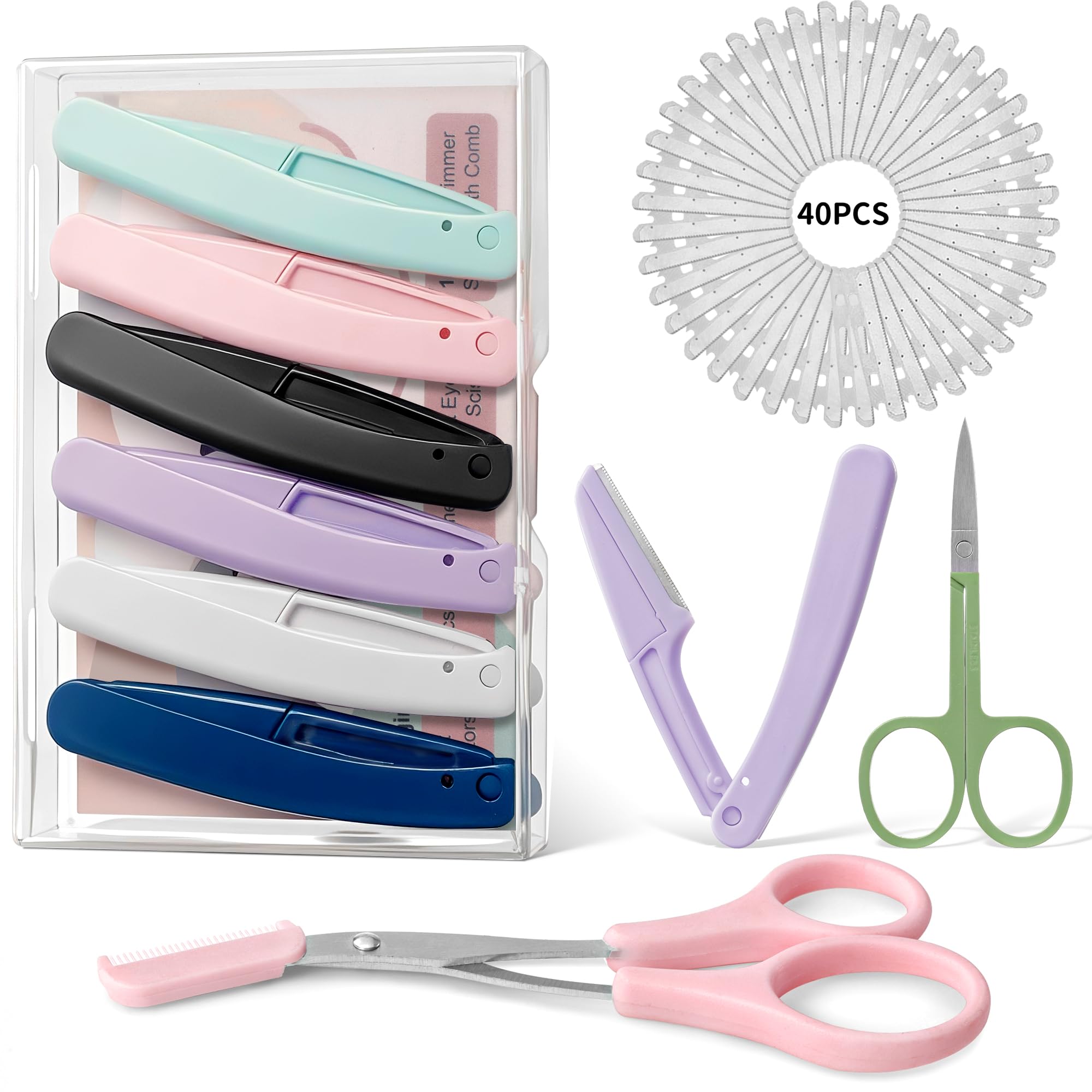 SWEET VIEW 48pcs Dermaplan Razor Kit for Women Face and Eyebrow