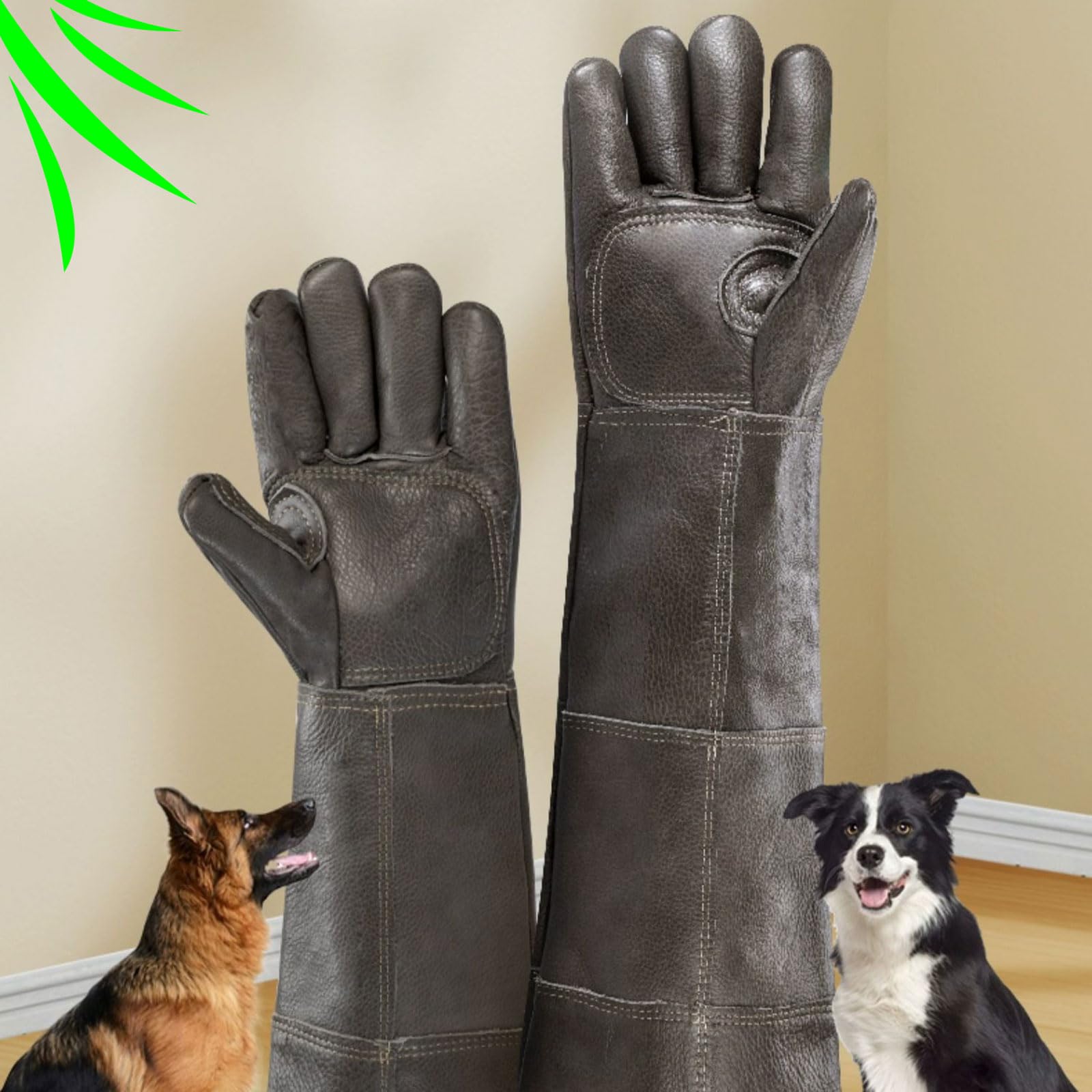 Gants Anti-Morsure,Gants de Manipulation d'animaux,Gants de Jardinage à Manches Longues,Gants de Soudure,Anti-Rayures,imperméable,pour Attraper Les Chiens,Les Chats et Les Reptiles