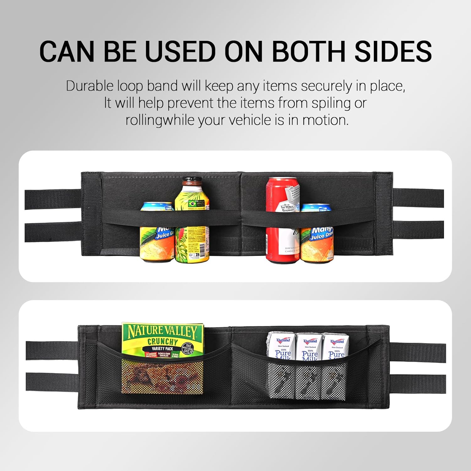 2PCS Car Rear Trunk Organizer Side Divider Board Console Storage Divider Waterproof Easy To Install Trunk Storage Organizer Side for Car, SUV,[Black]